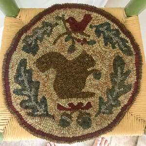 Rug pattern for hooking and punch needle.  Round 12", 14" or 16".   Foundation choices, linen, monks or rug warp. GATHERING