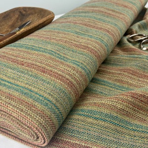 Yardage SANTA FE STRIPE Wool Fabric by the Yard ~ Medium weight 14oz. yard ~  58&quot; Wide