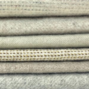 Bundle #1 - 100% Wool Fabric, Appliqué, Quilting,  Rug Hooking (6) 8&quot;x14&quot; each (672 sq. inches), Washed and ready to use.