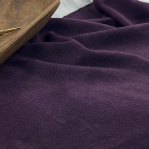 Hand Dyed 100 % Wool Fabric - Fat 1/4 MEASURES 15&quot;x28&quot; Ideal for rug hooking, appliqué and craft sewing projects  GRAPE
