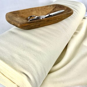 Yardage NATURAL OFF WHITE 100% Wool Fabric by the Yard - Medium weight 1 lb. 1 oz. per yard ~  60&quot; Wide