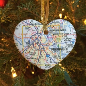 Nashville Map Ornament