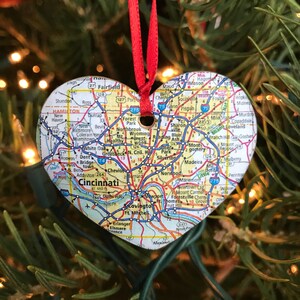 Cincinnati Map Ornament