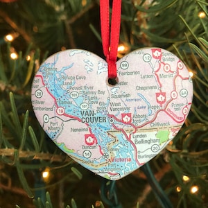 Vancouver Map Ornament