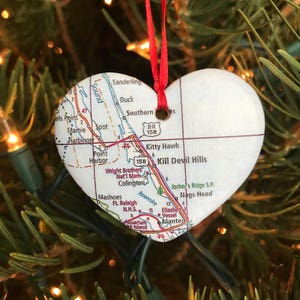 Outer Banks Map Ornament