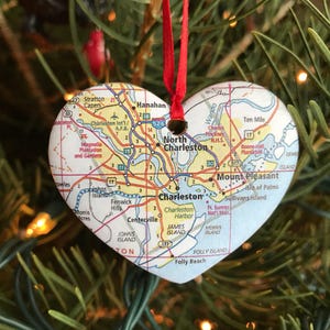Charleston Map Ornament