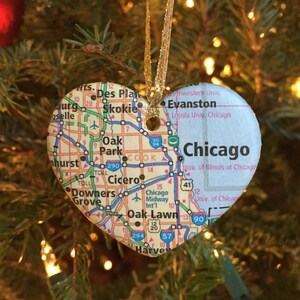 Ornement de carte de Chicago