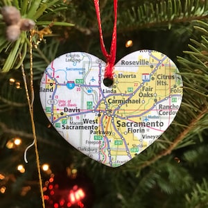 Sacramento Map Ornament