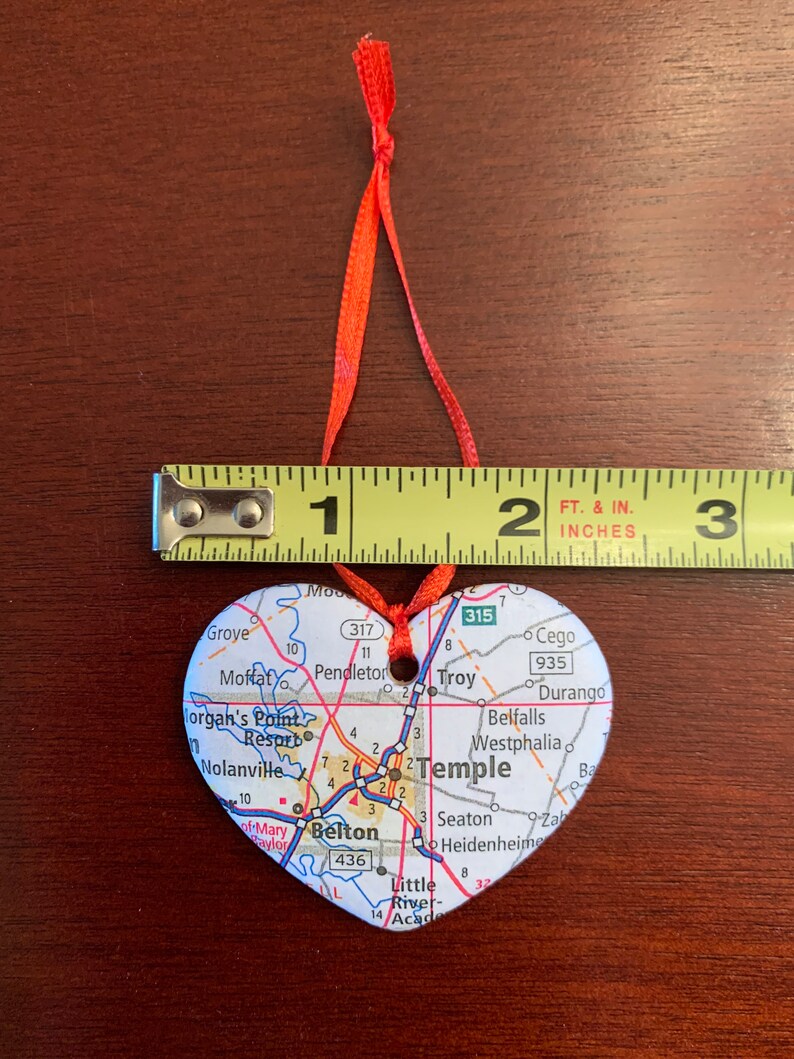 Custom Map Ornament Etsy
