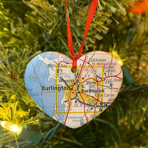 Burlington Map Ornament