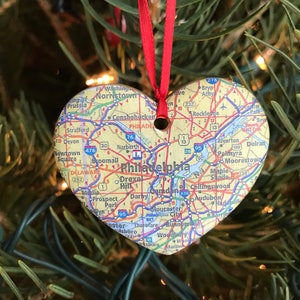 Philadelphia Map Ornament