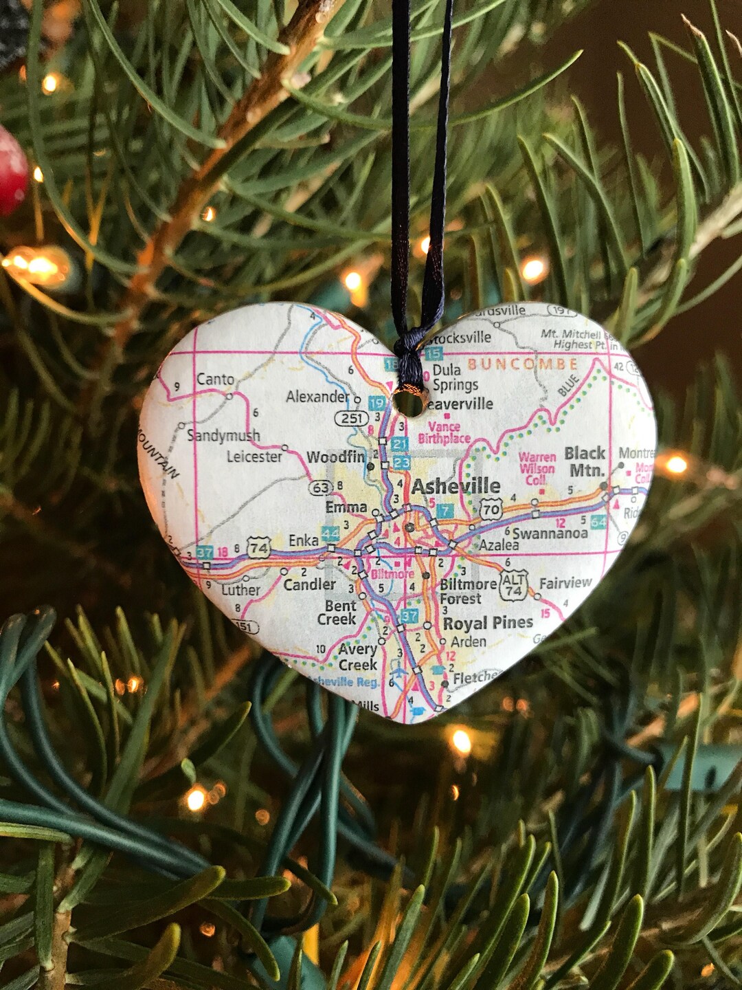 Asheville Map Ornament - Etsy