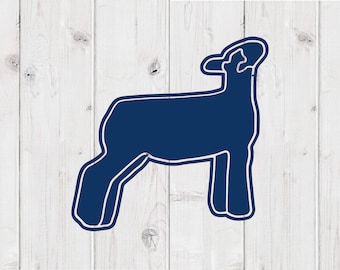 Vinyl Decal Free Shipping 2029 Personalized Livestock Show Farm Lamb Sheep