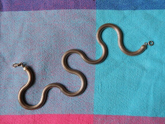 1940s Forstner Sterling Silver Snake Chain Choker