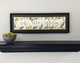 Soli Deo Gloria - Watercolor Wall Art -