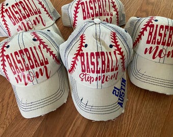 Baseball Mom| Trucker Hat| Baseball hat| Baseball mom hat| Baseball mom Laces