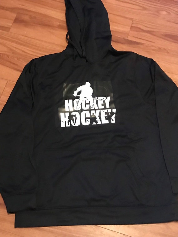 black hockey hoodie