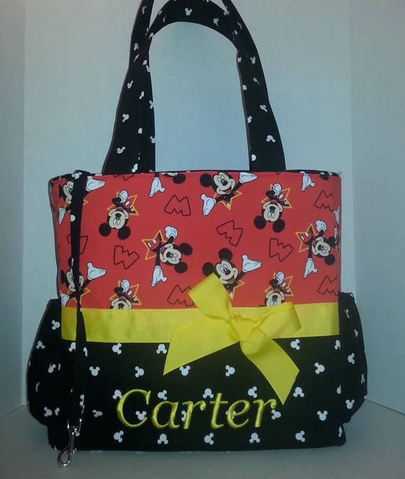 personalized mickey mouse diaper bag