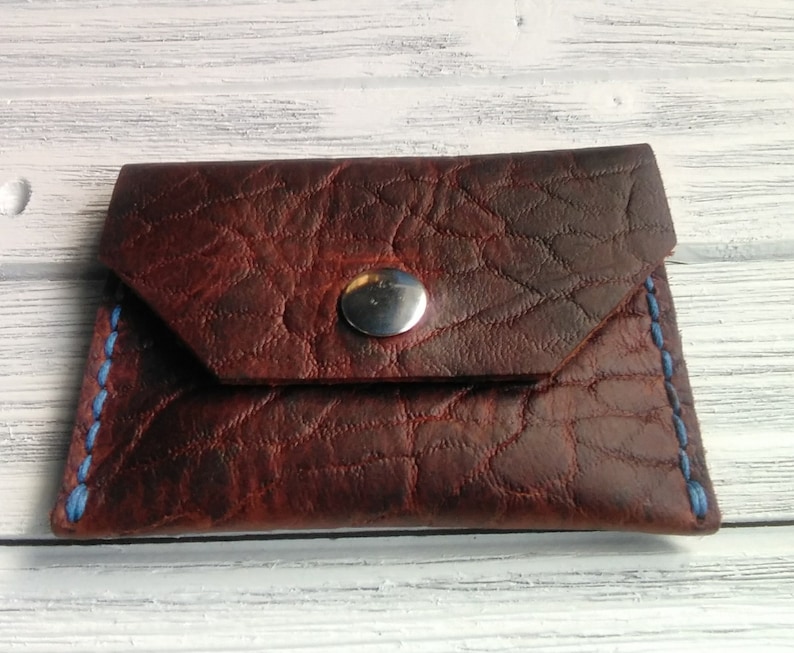 Bison leather cardcoin purse pouch and coin purse
