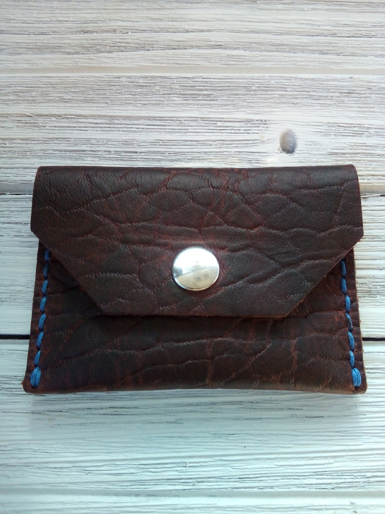 Bison leather cardcoin purse pouch and coin purse