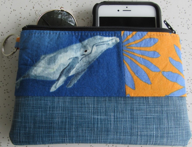 Handmade Coyote Key Ring Wallet in Green Vegan Leather Pearthreads.com Wallet