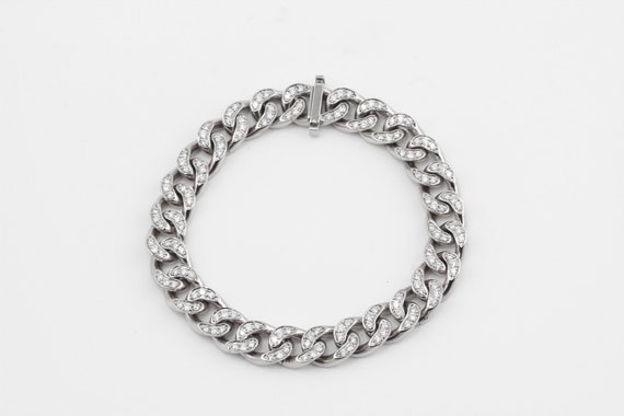 white gold link bracelet