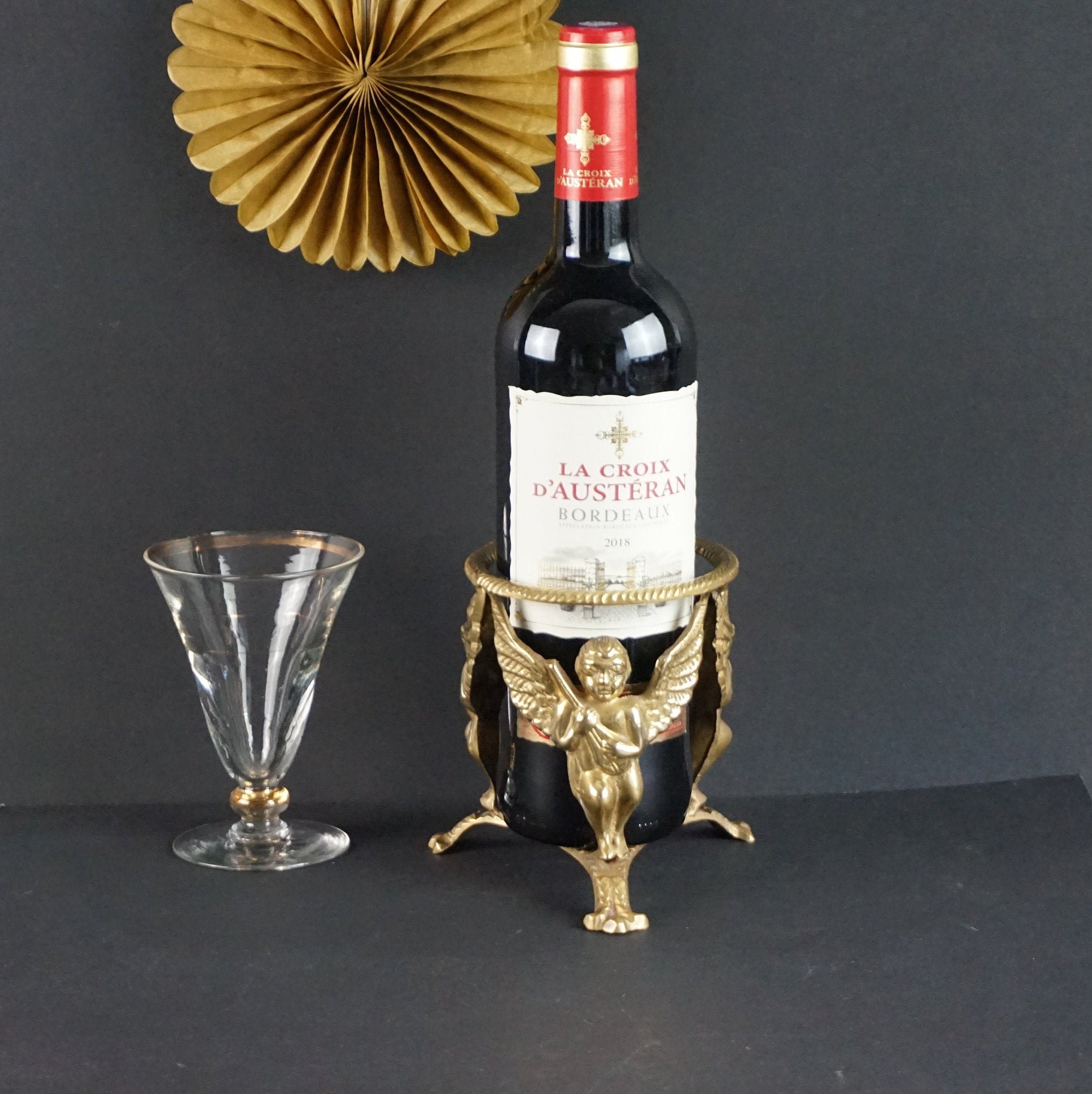 vintage wine bottle holder