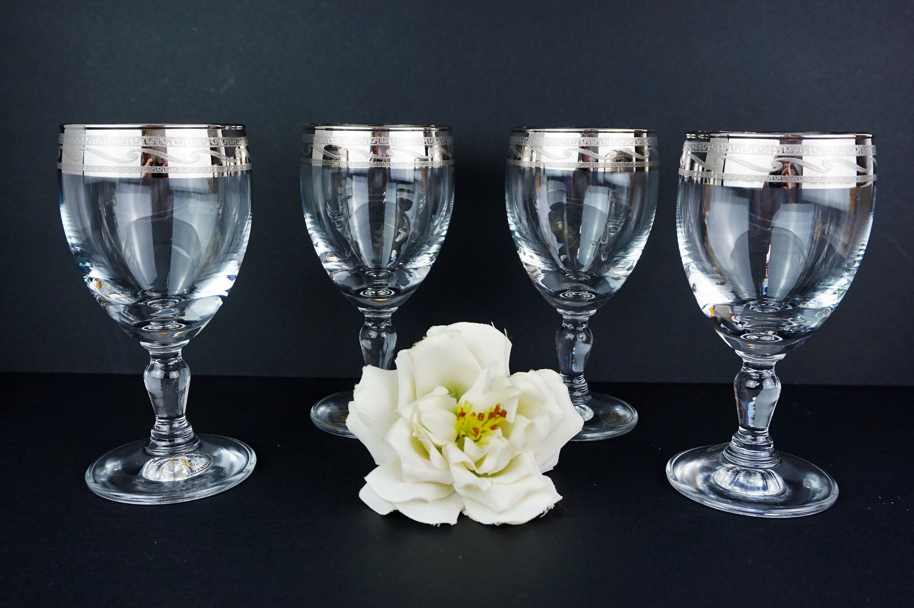 Beautiful Vintage Italian Wine Glasses // J Preziosi Lavorato Etsy
