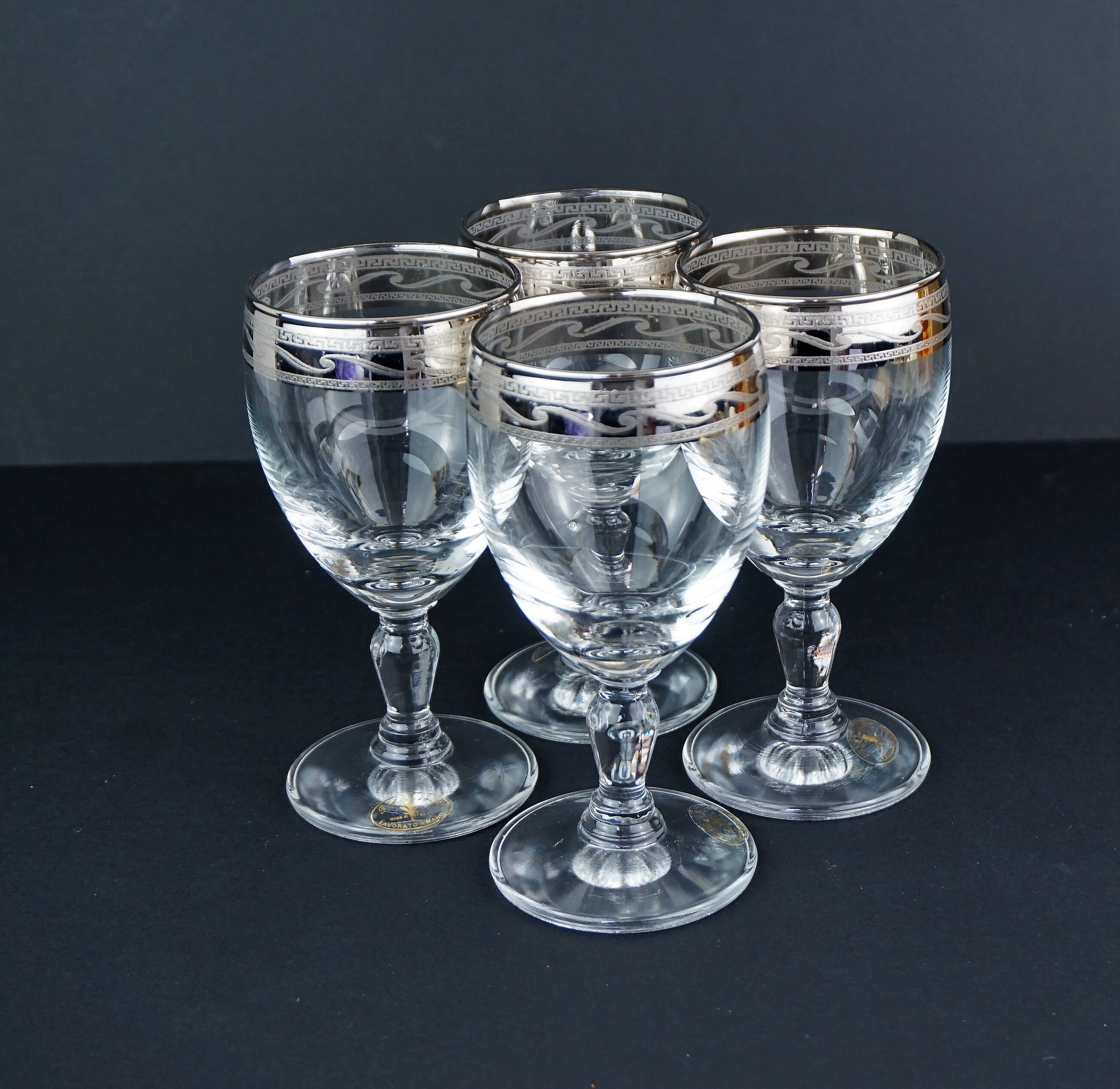 Beautiful Vintage Italian Wine Glasses // J Preziosi Lavorato Etsy