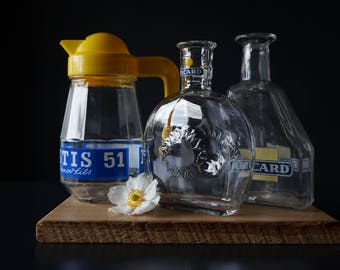 Carafe //Water Carafe Français Vintage / / Français Barware / / Vintage cruche d’eau / / Français pichet / / Bistro Ware / / Carafe Pastis.