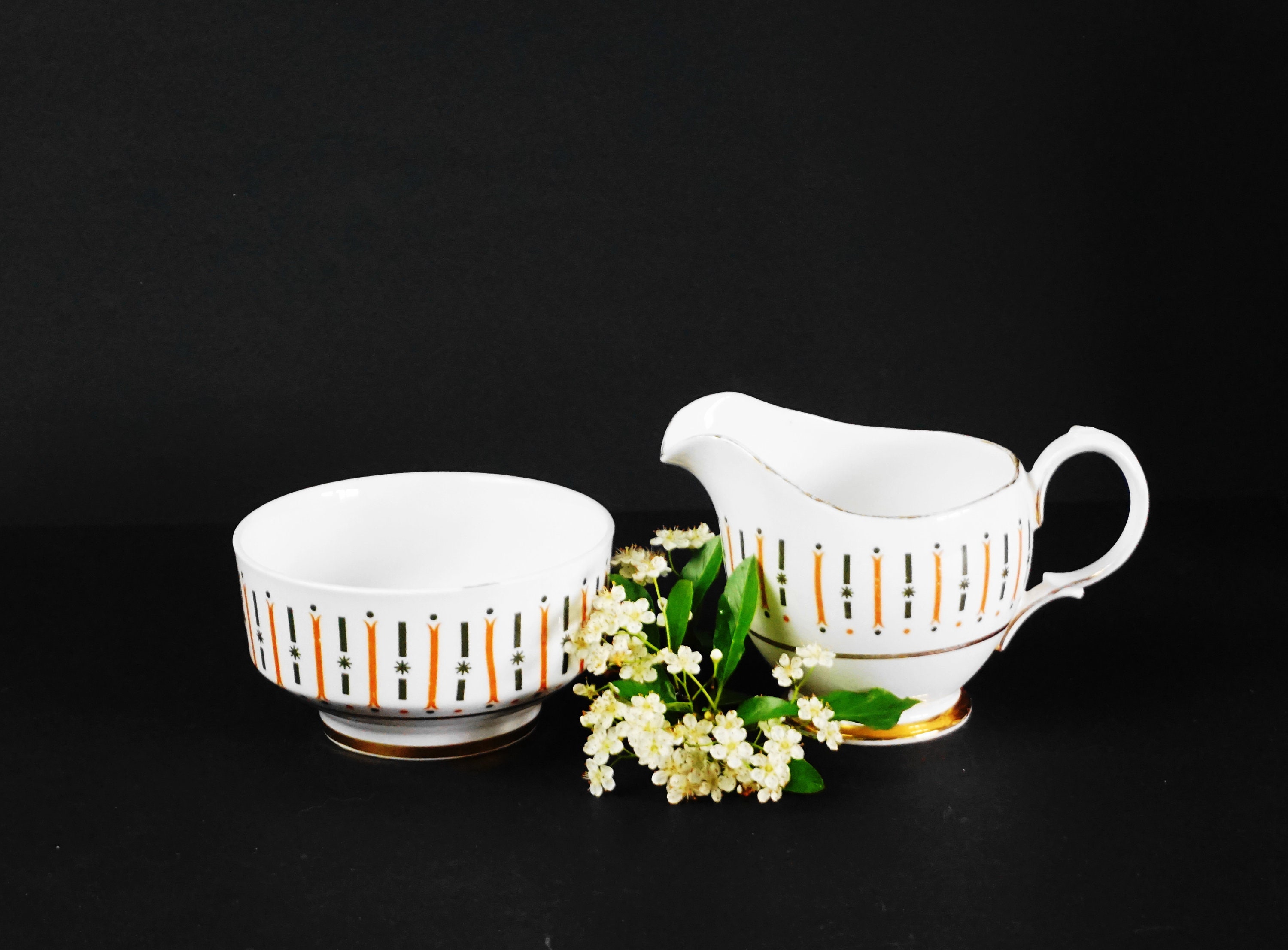 Vintage Sugar Bowl & Milk Jug Set // Royal Imperial Sugar Bowl Etsy
