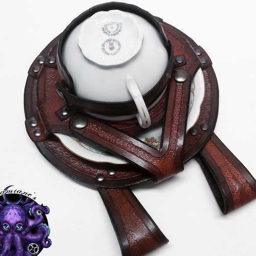 Leather Tea Cup and Saucer Holster Etsy