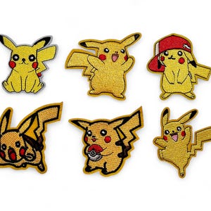 Patch tissu Brodé, Monstre, Jeux vidéo, application au fer, colle, artisanat, Écusson, Pika