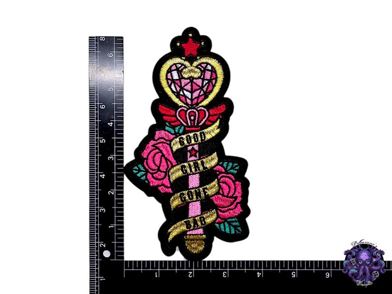 Embroidered Fabric Patch, Badge, LARGE, Sailor, Kawai, Moon, Chibi