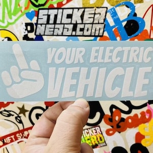 F Your Electric Vehicle Sticker - Funny Vinyl Window Stickers - Transfer Car Decals - hater eco turbo Jdm Style Stickers - Free Shipping