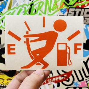 Fuel Gauge Empty Sticker - Funny Vinyl Window Stickers - Transfer Car Decals - Jdm Kdm European Style Stickers - Free Shipping