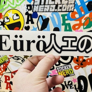 Euro Made Sticker - Funny Vinyl Window Stickers - Transfer Car Decals - Jdm Kdm European Style Stickers - Free Shipping