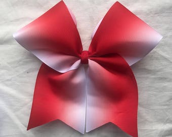 Red Ombre Bows/Ombre Cheer Bows/Ombre Softball Bows