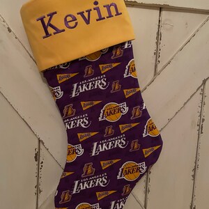 Fan Favorite - Custom Los Angeles Lakers Christmas Stocking