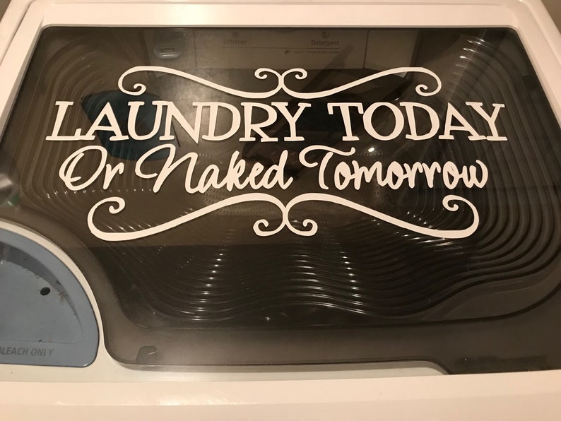 Washer decal vinyl sticker washing machine decalappliance Etsy