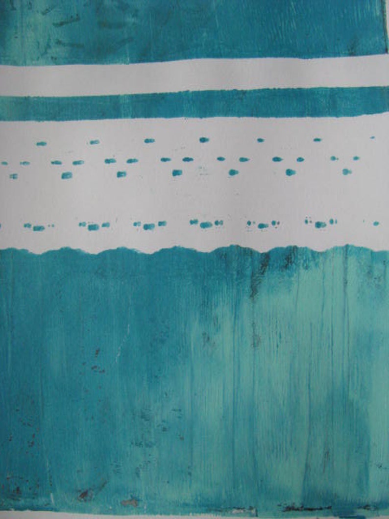 Blues Stripe Lace Gelli Print Size 8 x 10