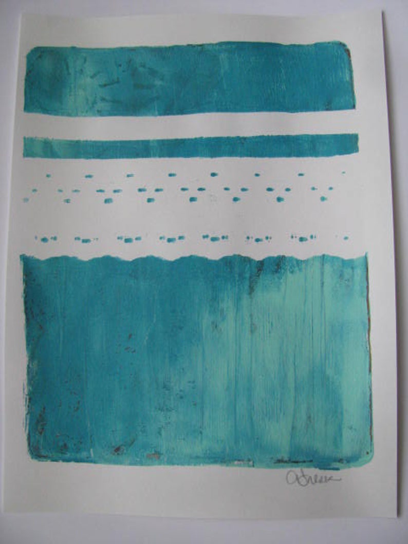 Blues Stripe Lace Gelli Print Size 8 x 10