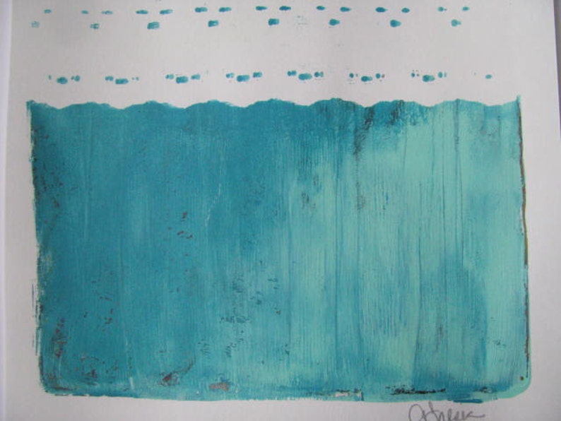 Blues Stripe Lace Gelli Print Size 8 x 10