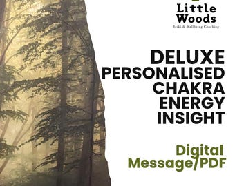 Deluxe Chakra Personlig Energiläsning | Av Reiki Master Teacher | Djup Andlig Insiktsreflektion | Digital Nedladdning PDF