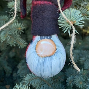 Gmone. Gnome Ornament. Christmas Ornament. Unique gift, one of a kind, Christmas.