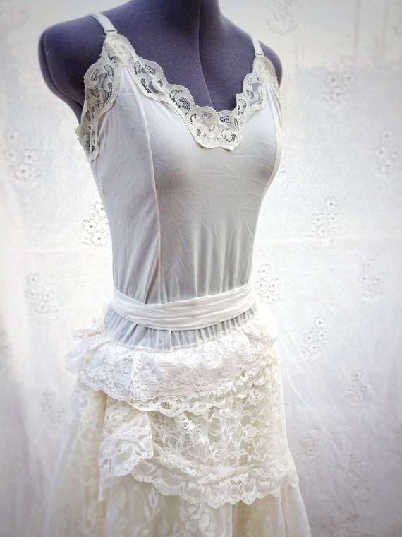 Shabby Chic Lace Wedding Dress Upcycled Boho Wedding Dress Etsy