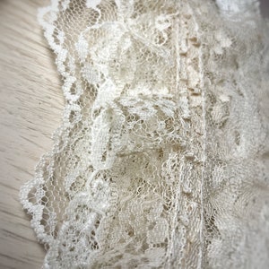 Vintage off-white lace scrap mystery set for scrapbooking, junk journaling, crafts image 3