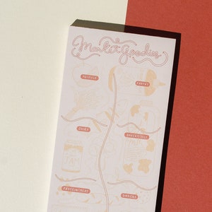 Category Grocery List Notepad