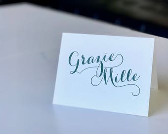 Grazie Mille - Thank You Notecard Set