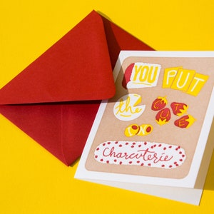 You Put The Cute in Charcuterie Letterpress Greeting Card image 4